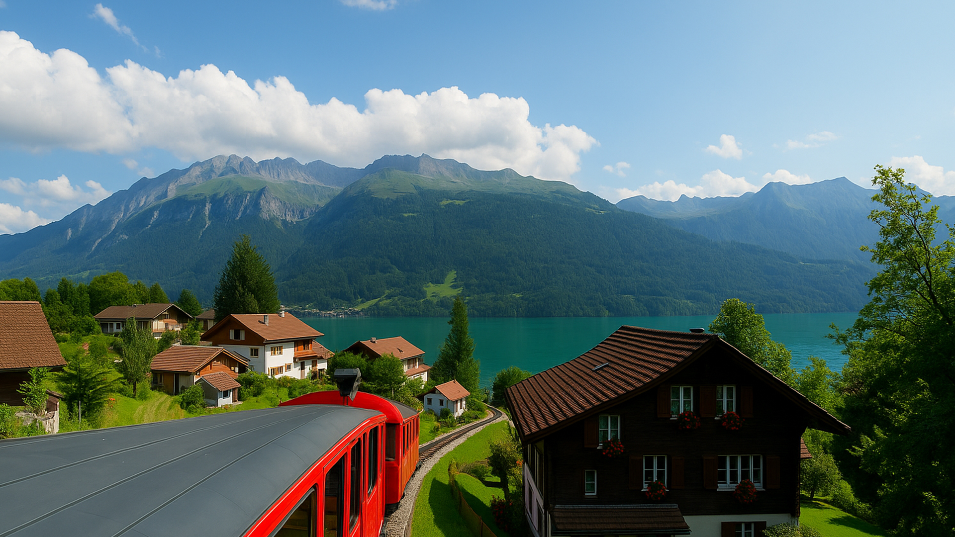 Brienz Rothorn Bahn: Swiss Mountain Train Views (4K)