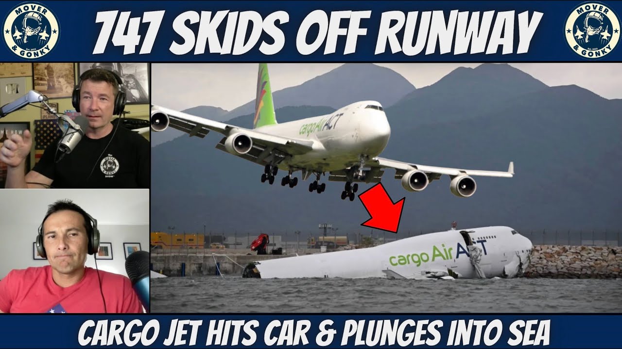 Boeing 747 Goes Off Runway and Collides With Security Truck