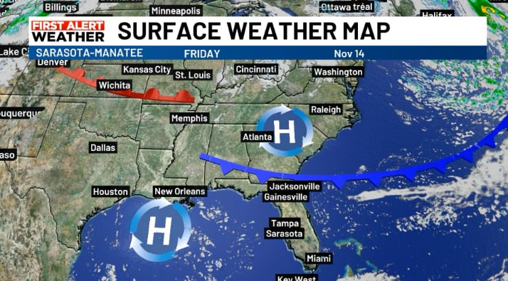 Sunshine and mild weather sticks into the weekend.