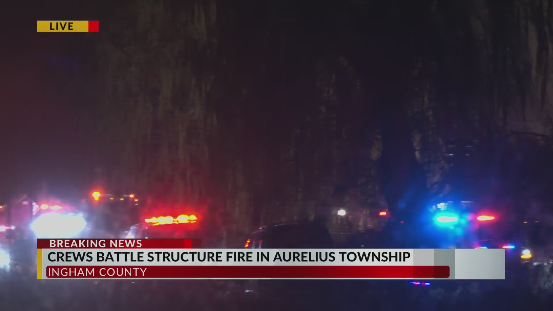 Fire crews battle early morning structure fire in Aurelius Township