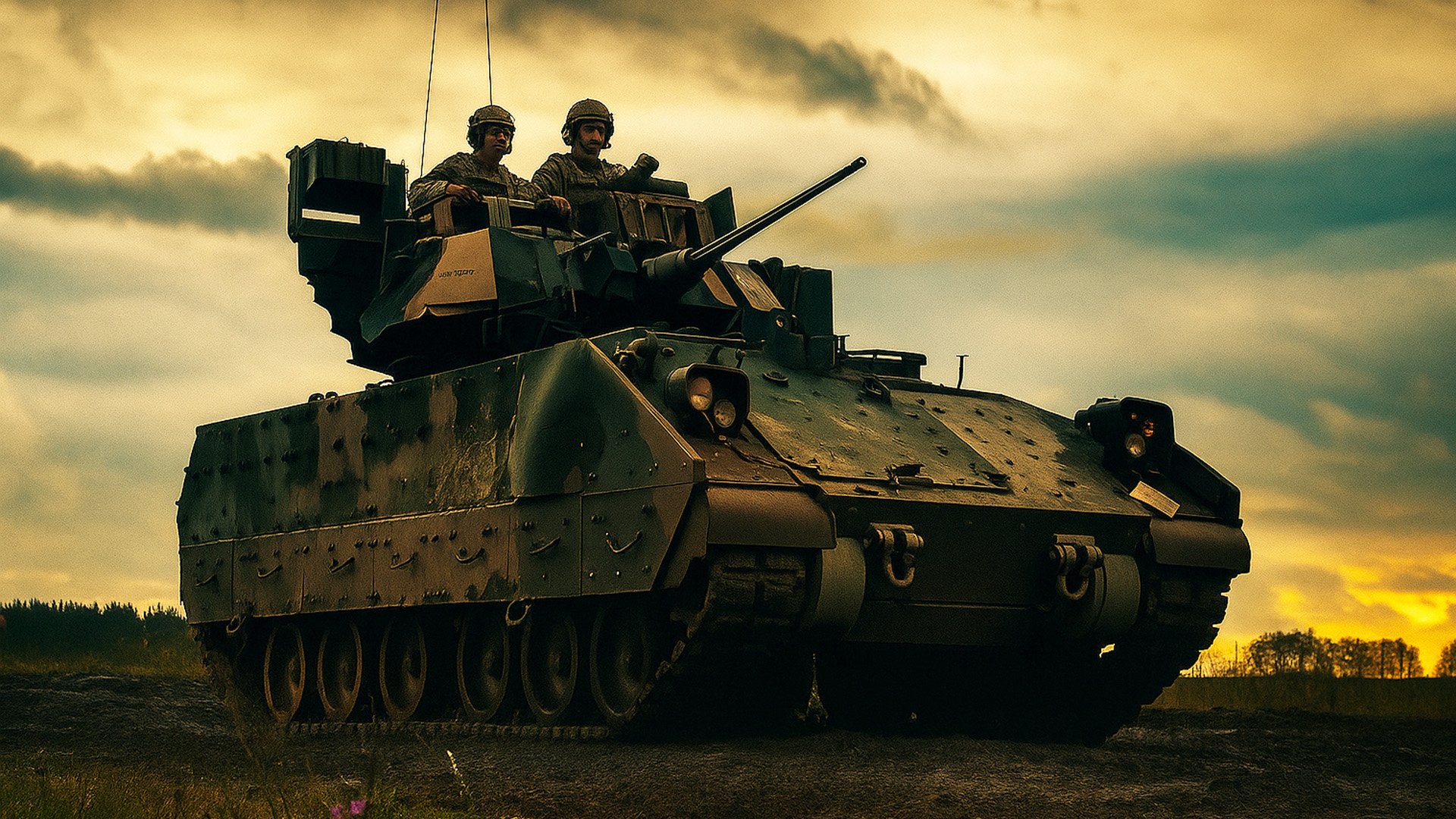 Bradley Fighting Vehicles in Live Fire Training
