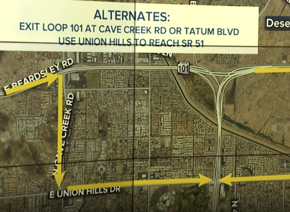 Weekend freeway construction happening around the Valley