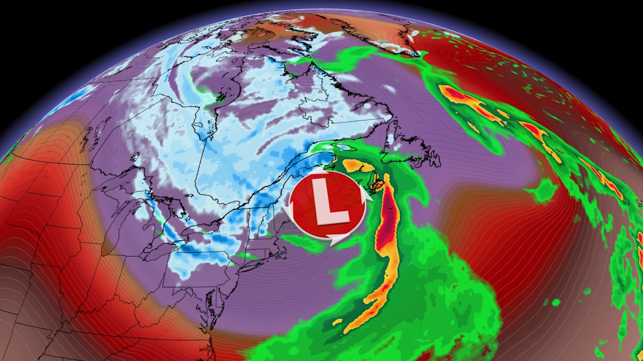 Greenland ridge funnels active weather parade into Atlantic Canada