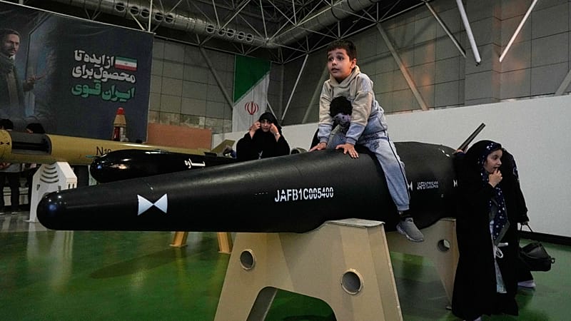 Iran displays ballistic missiles, drones for the first time after war ...