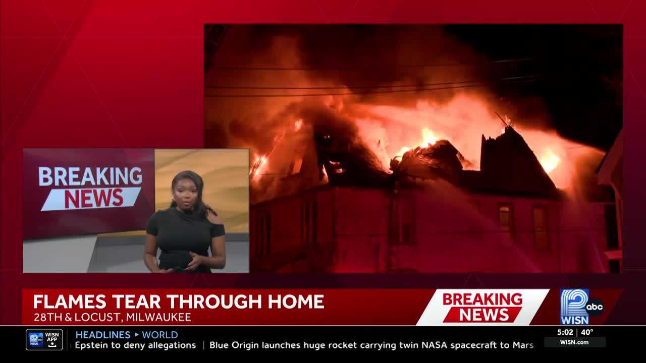 Flames tear through home on Milwaukee’s north side