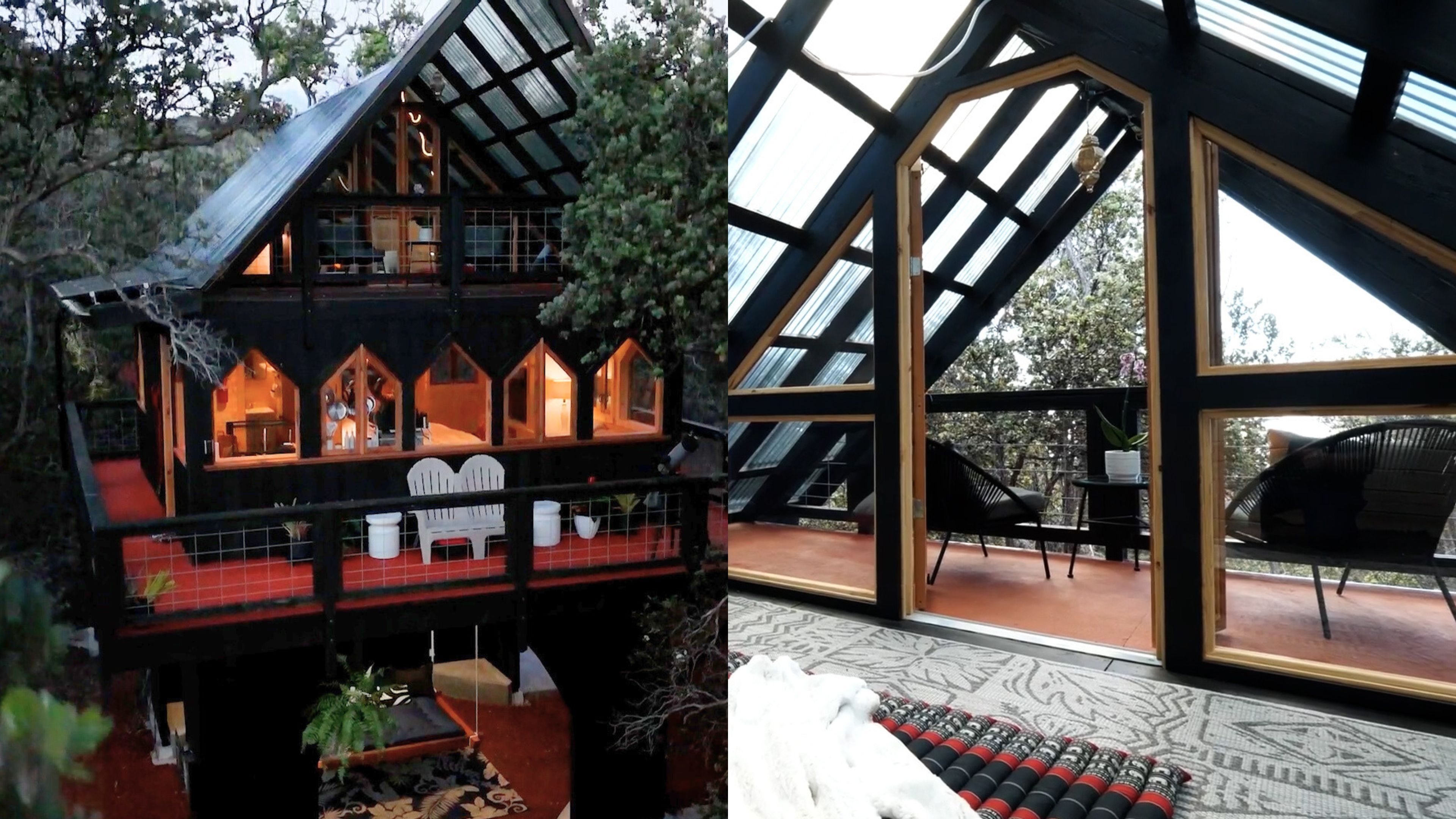Visual Reference: Tiny Off Grid 575 Sq Ft Treehouse With Ocean Views