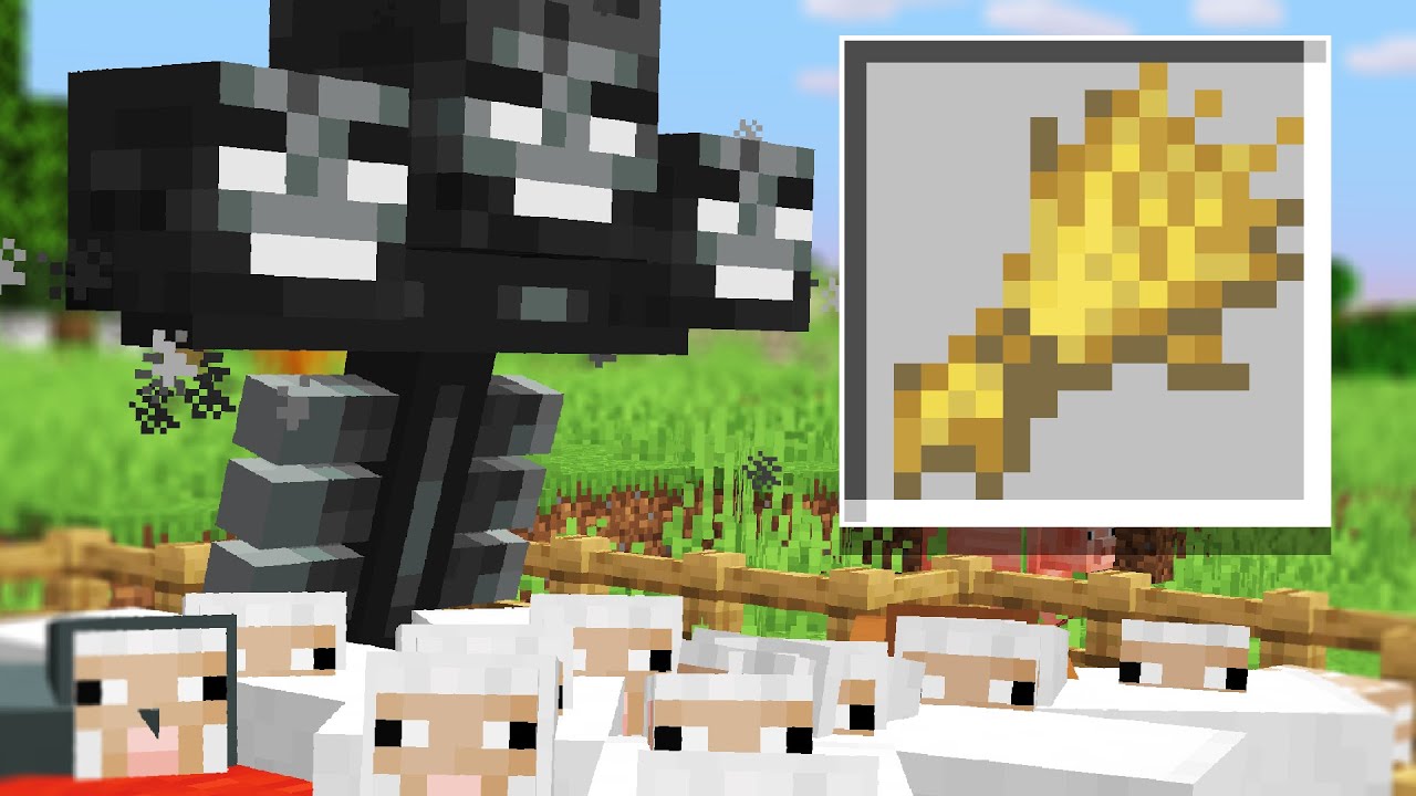 Minecraft but breeding sheep spawns Wither (hardcore recipe randomizer ...