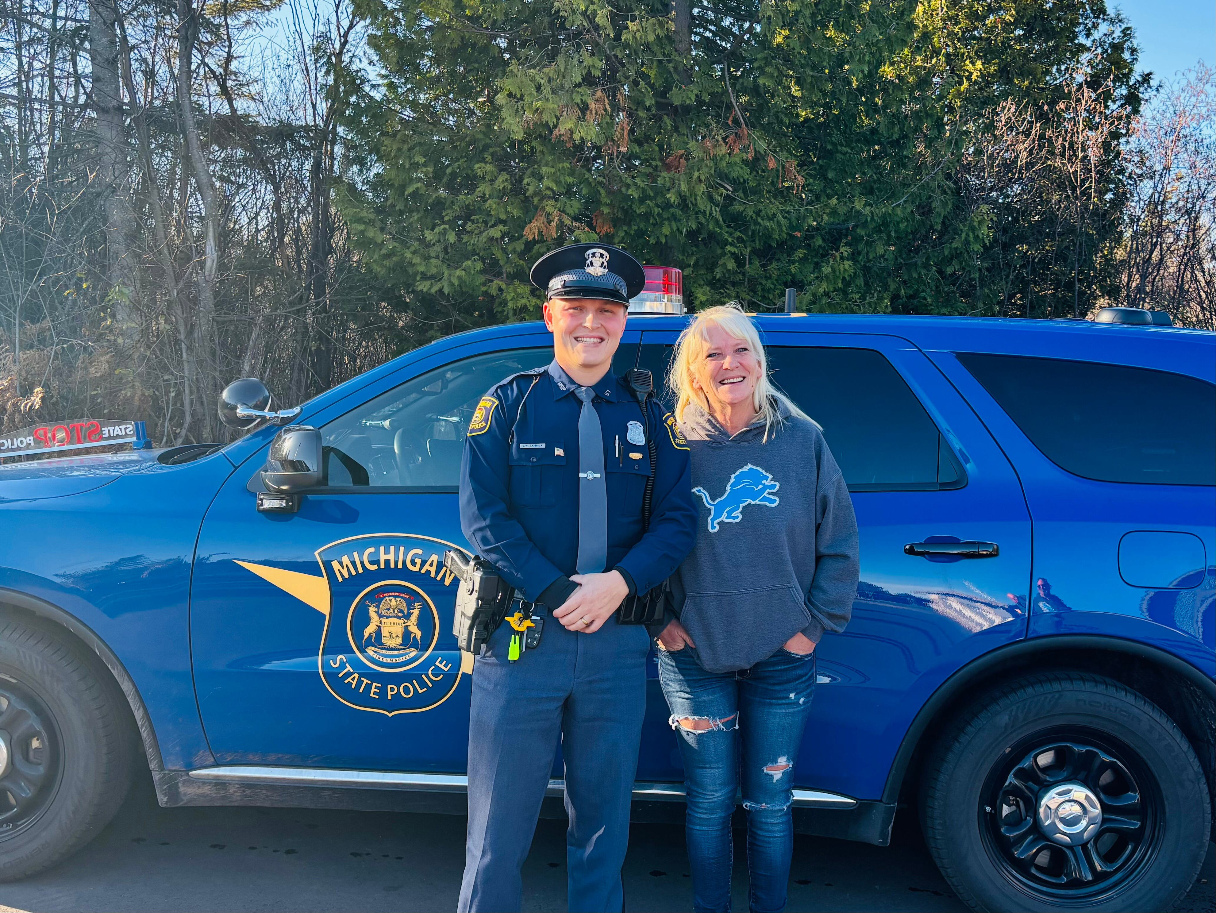 MSP Calumet Trooper reunites with woman he helped save