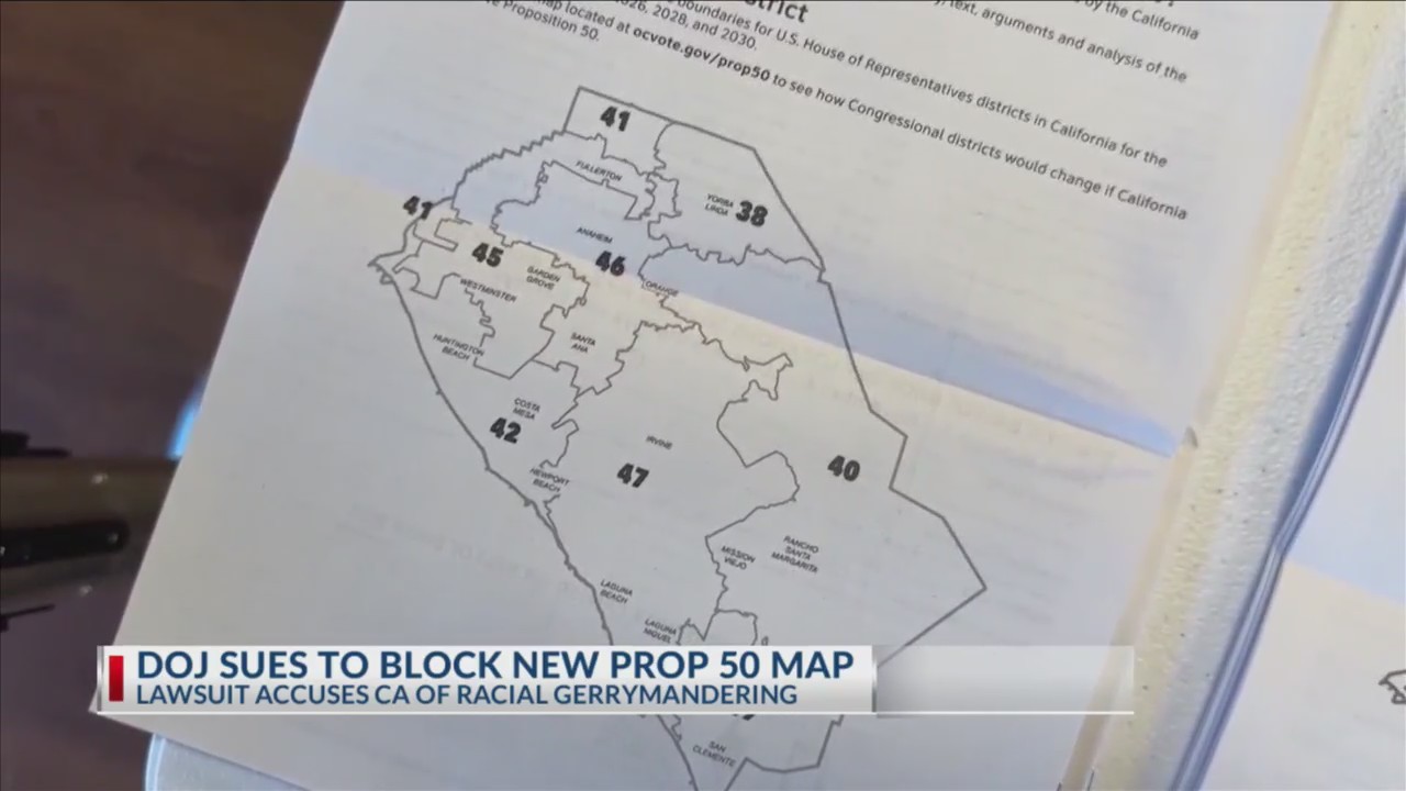DOJ sues to block new Prop 50 map
