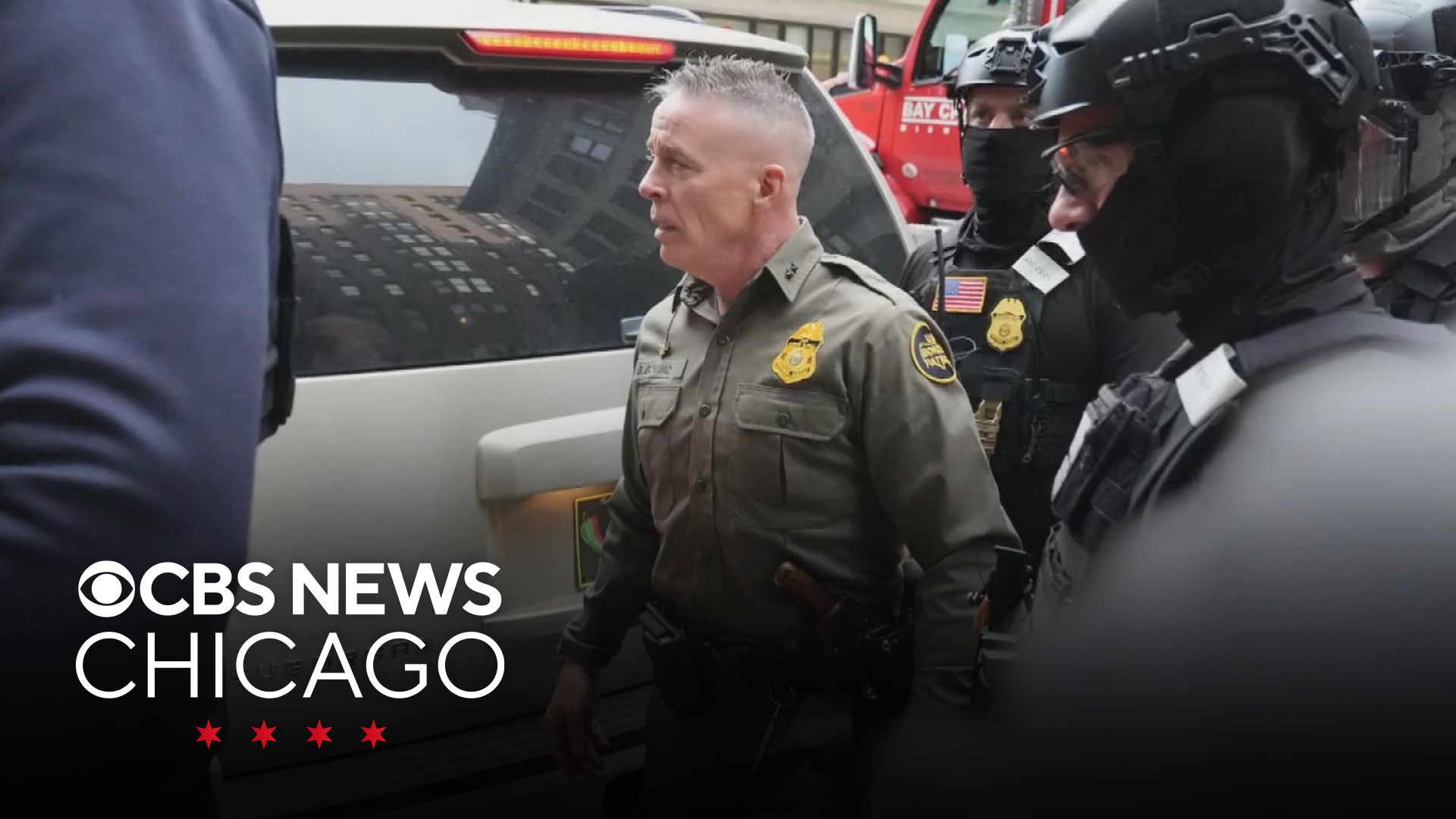 Border Patrol Commander Gregory Bovino leaves Chicago