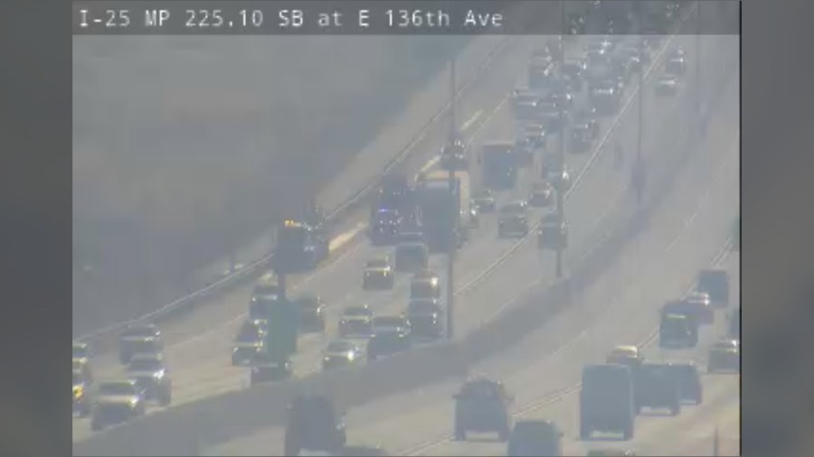 Northbound I-25 in Thornton reopened after hazmat fuel spill