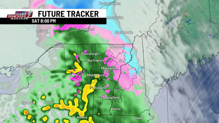Rain, wintry mix arrives later Saturday into Sunday