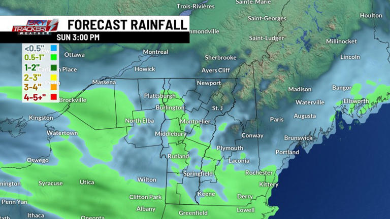 Rain, wintry mix arrives later Saturday into Sunday