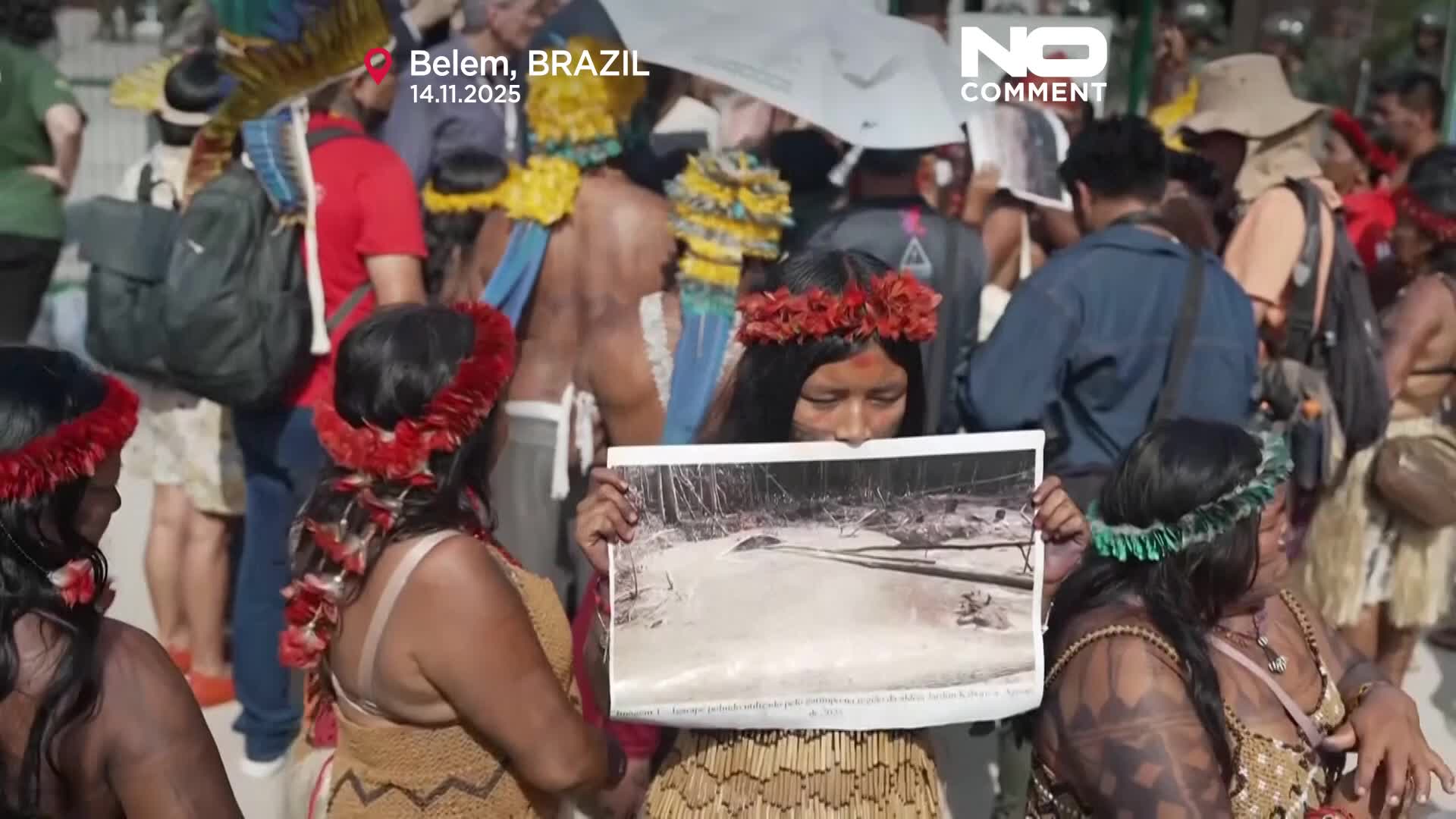 Indigenous protesters block COP30 entrance demanding participation in ...