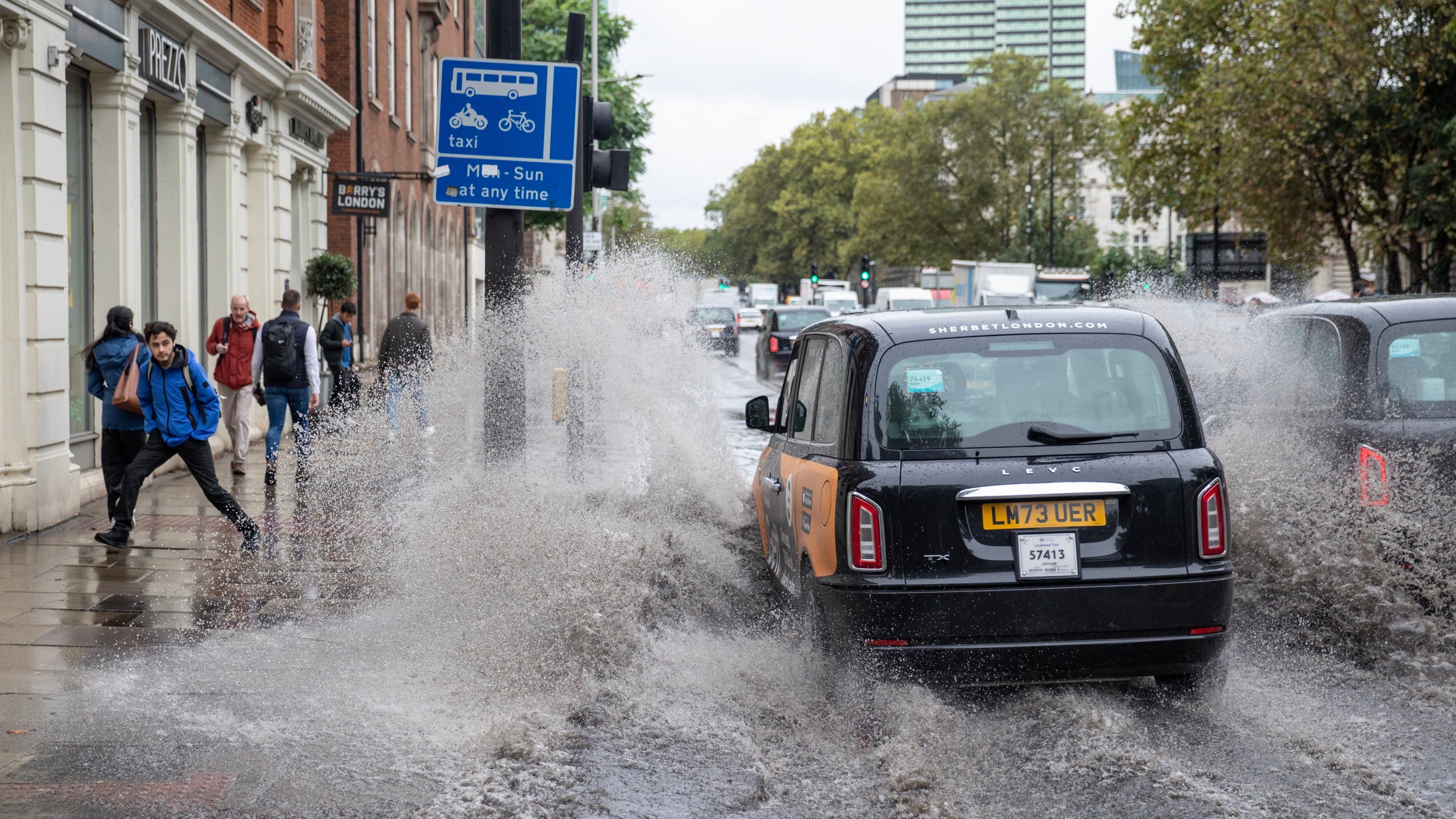 Infamous 'Euston Puddle' which has been soaking people for years returns