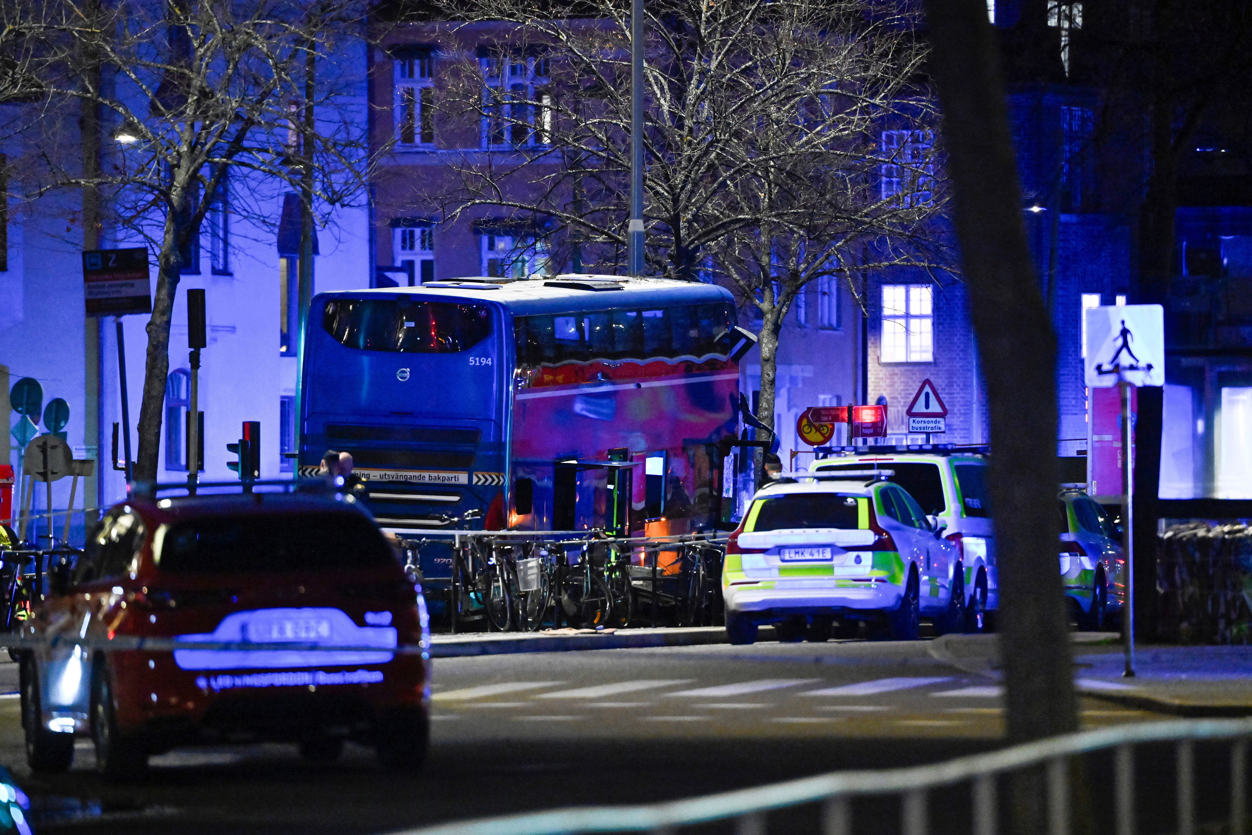 Three dead after double-decker crashes into bus stop in Stockholm