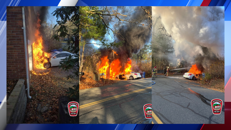 Car fire reported on Middle Road in Southampton