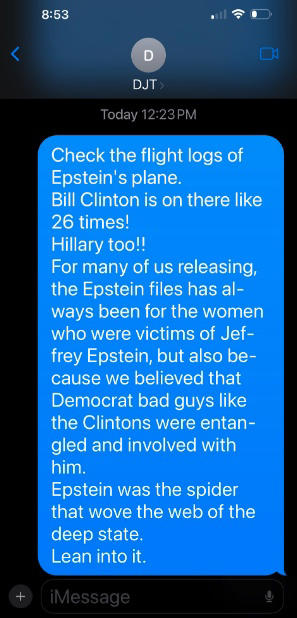 Marjorie Taylor Greene Posts Epstein Text Message to Trump That ‘Sent ...