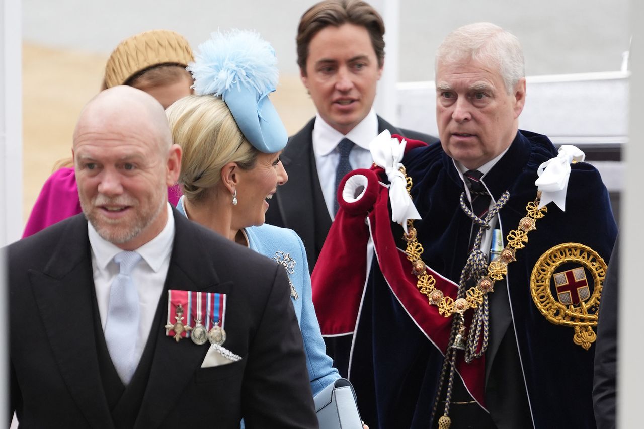 Dan Charity/WPA Pool/Getty Mike Tindall, Princess Beatrice, and Edoardo Mapelli Mozzi at the conoration of King Charles on May 6, 2025