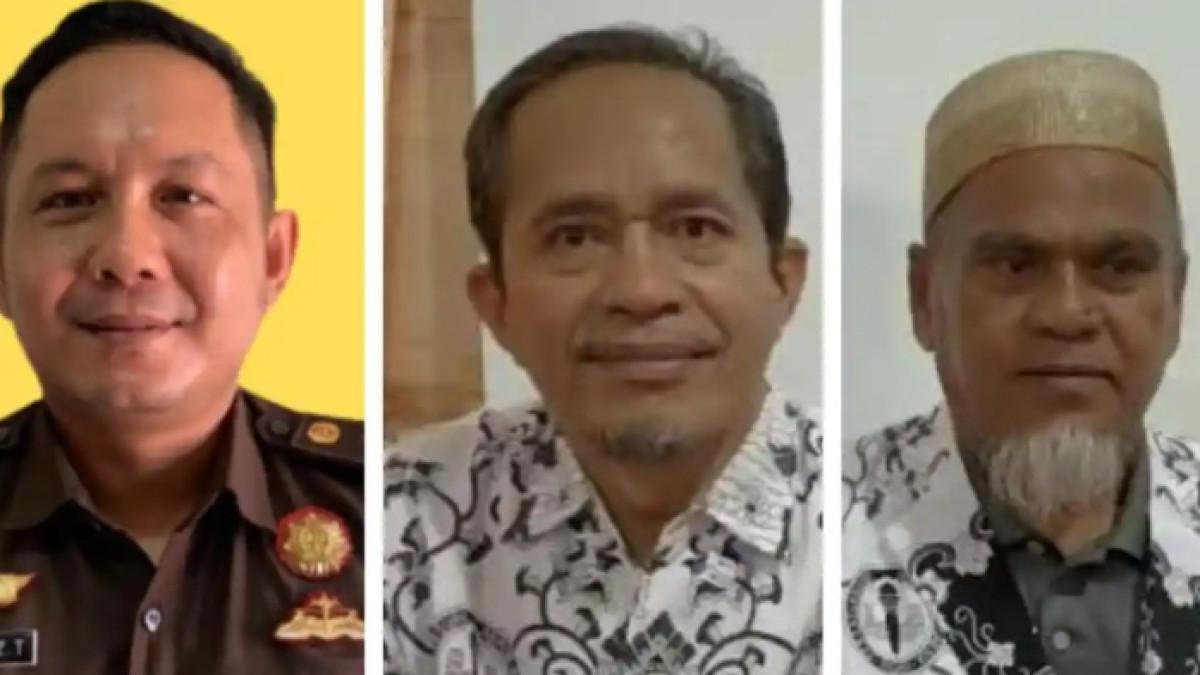 JAKSA VIRAL - Kasasi jaksa Andi Vickariaz mengubah putusan bebas dua guru SMAN 1 Luwu Utara menjadi hukuman penjara. Jaksa Penuntut Umum, Andi Vickariaz Tabriah (kiri) adalah sosok yang memenjarakan guru Luwu Utara Sulawesi Selatan, Rasnal - Abdul Muis (tengah dan kanan). (TribunNewsmaker.com | Dok Kejaksaan/tribun timur)