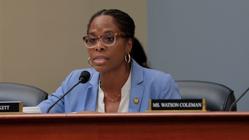 La delegada Stacey Plaskett recibió mensajes de texto de Epstein durante la audiencia del Congreso de 2019.