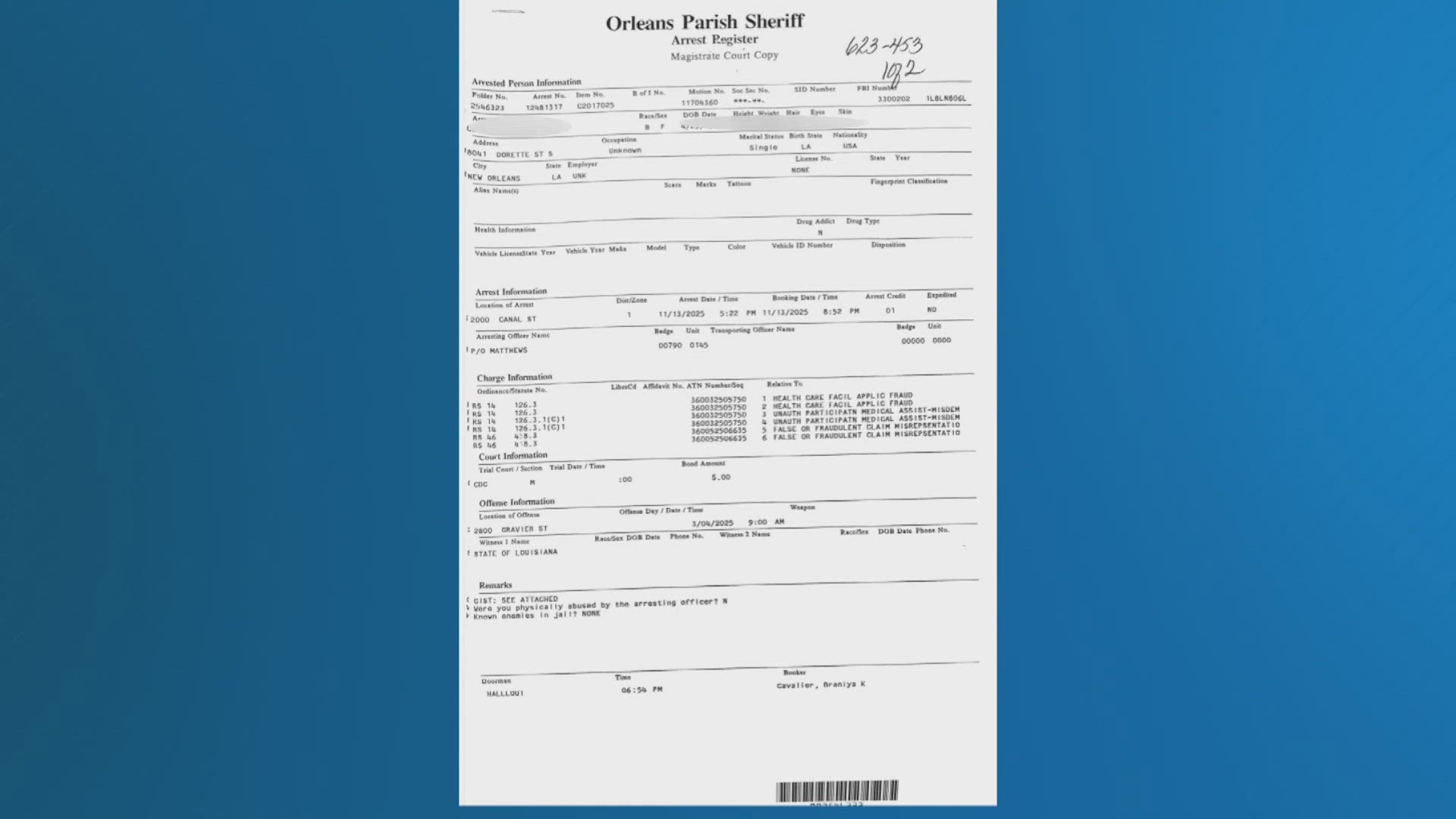 Woman arrested for allegedly working as an unlicensed nurse at Orleans ...