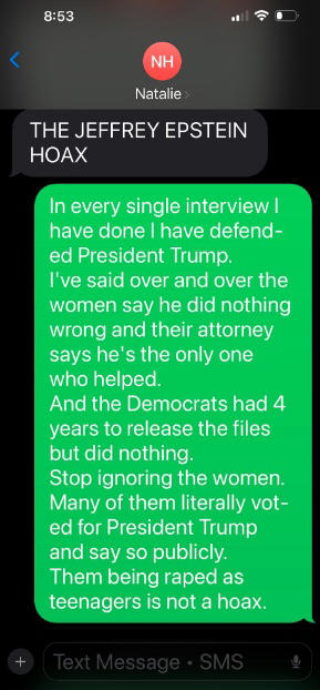 Marjorie Taylor Greene Posts Epstein Text Message to Trump That ‘Sent ...