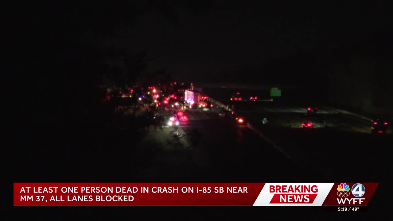 At least one person dead in crash on Upstate interstate