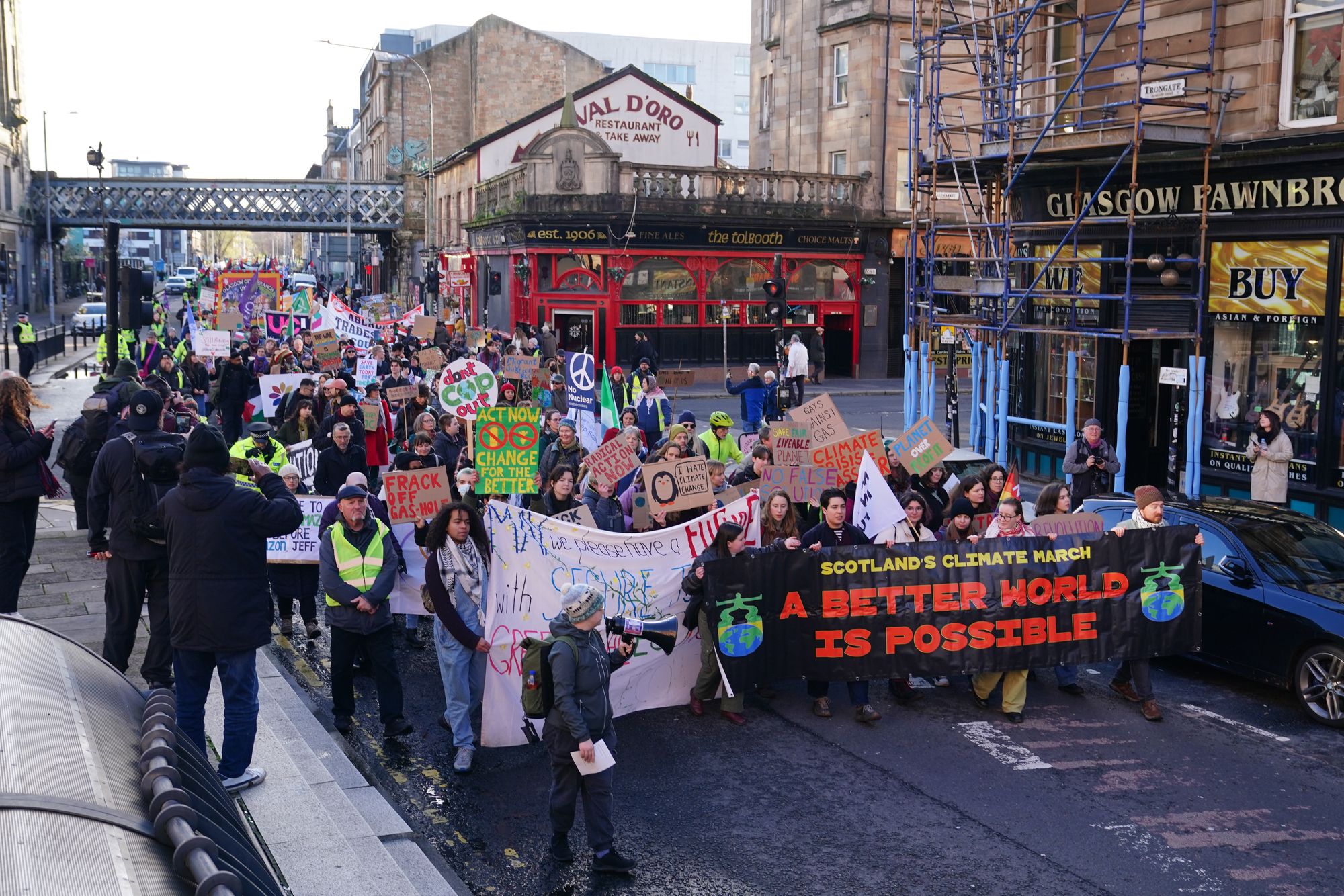 Thousands march in Glasgow as global climate protest comes to city