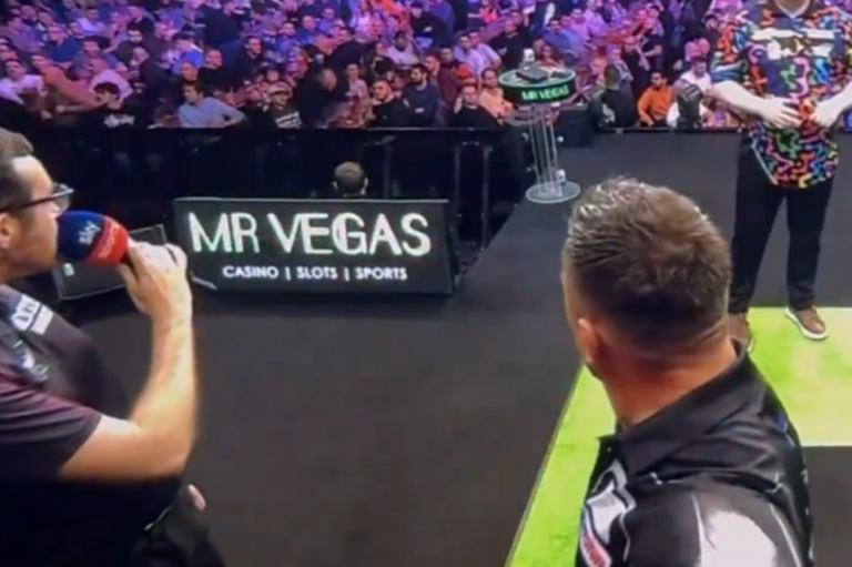 Darts referee halts Gerwyn Price match to plead with spectator