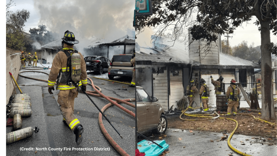 Fallbrook home damaged after early morning fire