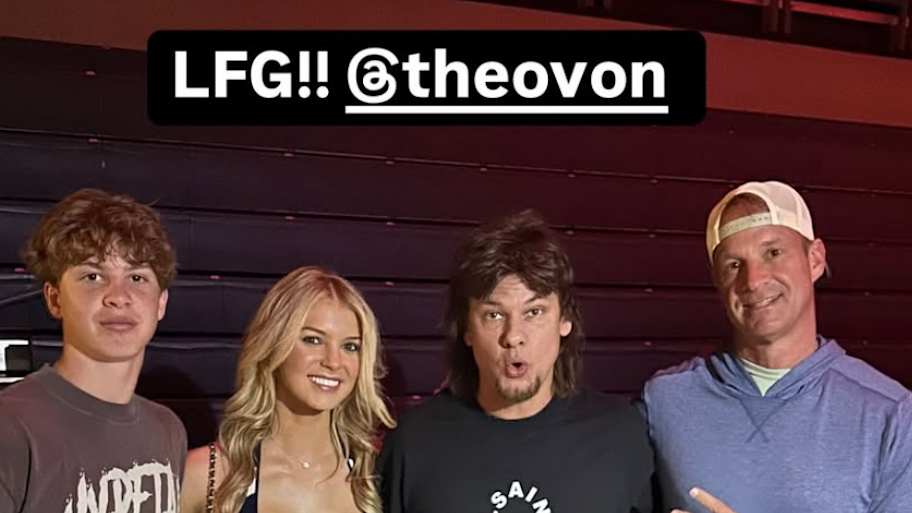 Theo Von hangs with Landry Kiffin, dad Lane for Knox’s big game with ...