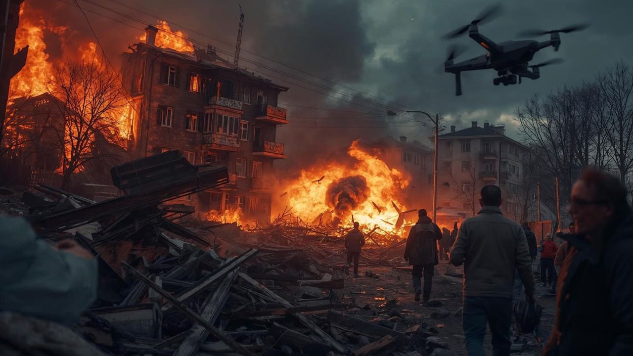 Russian Drone Strikes Slam Kharkiv Homes Overnight