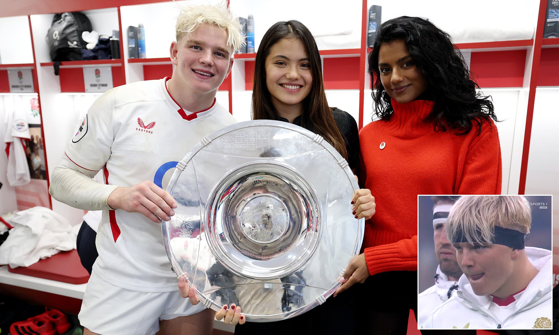 Emma Raducanu and Simone Ashley look scrummy as they cheer on England's ...