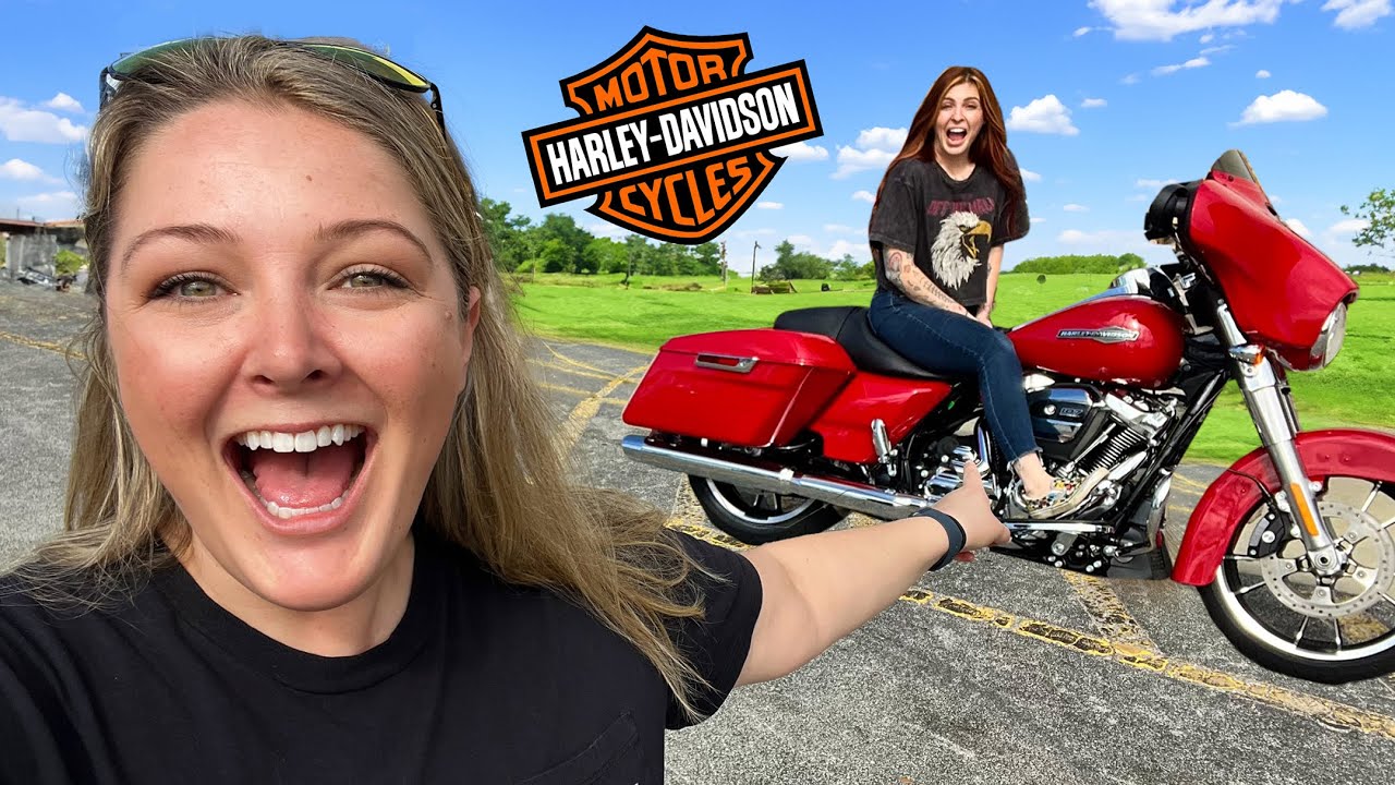 Her first time ever riding a Harley-Davidson. Can she handle it?