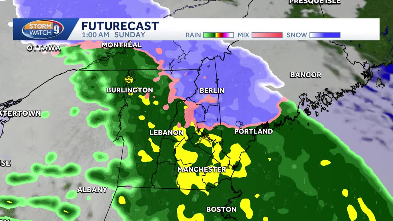 Hour-by-hour timeline: Track snow, wintry mix, rain for Saturday, Sunday