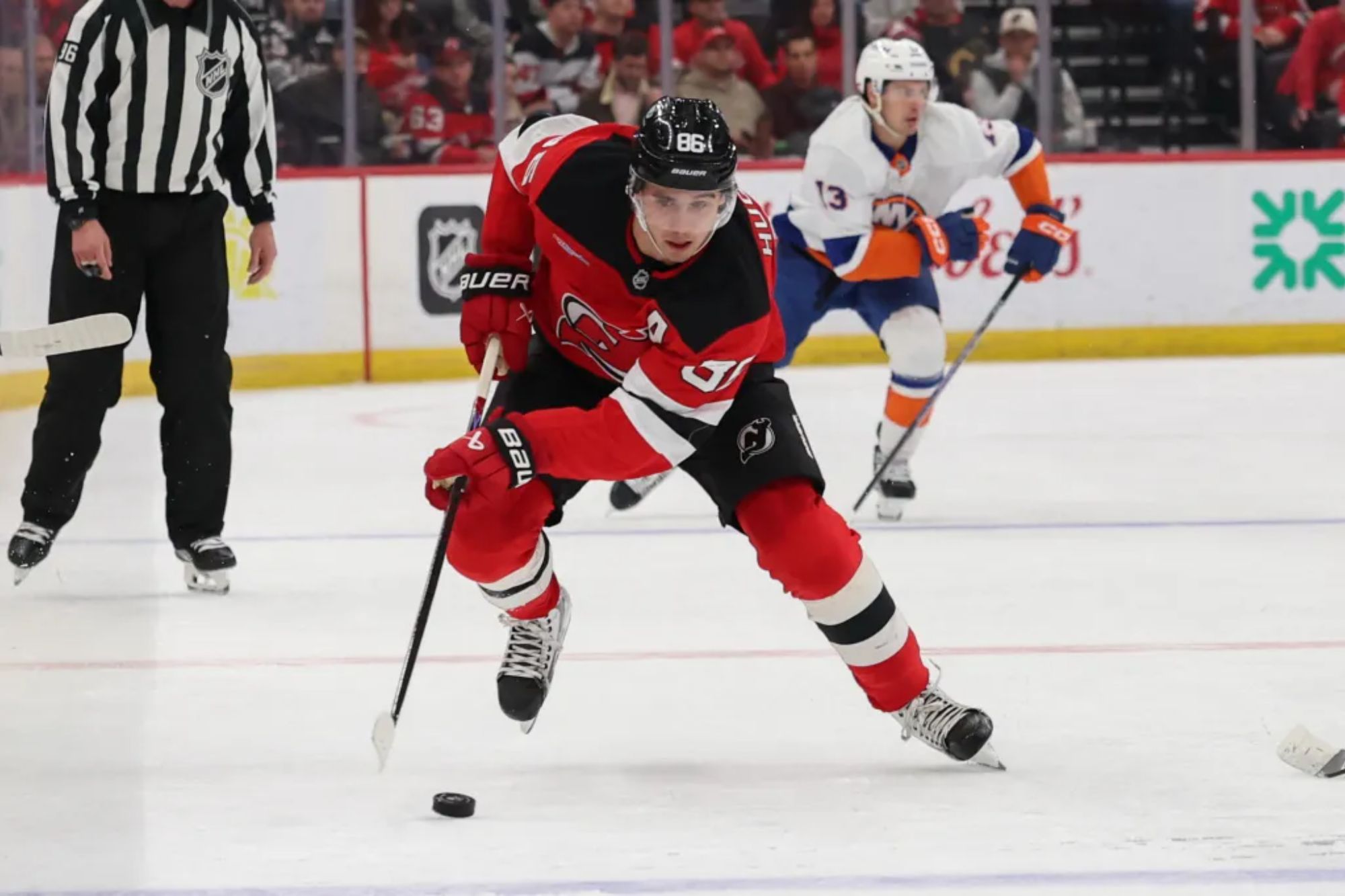 Devils’ Jack Hughes undergoes surgery, out eight weeks after freak ...