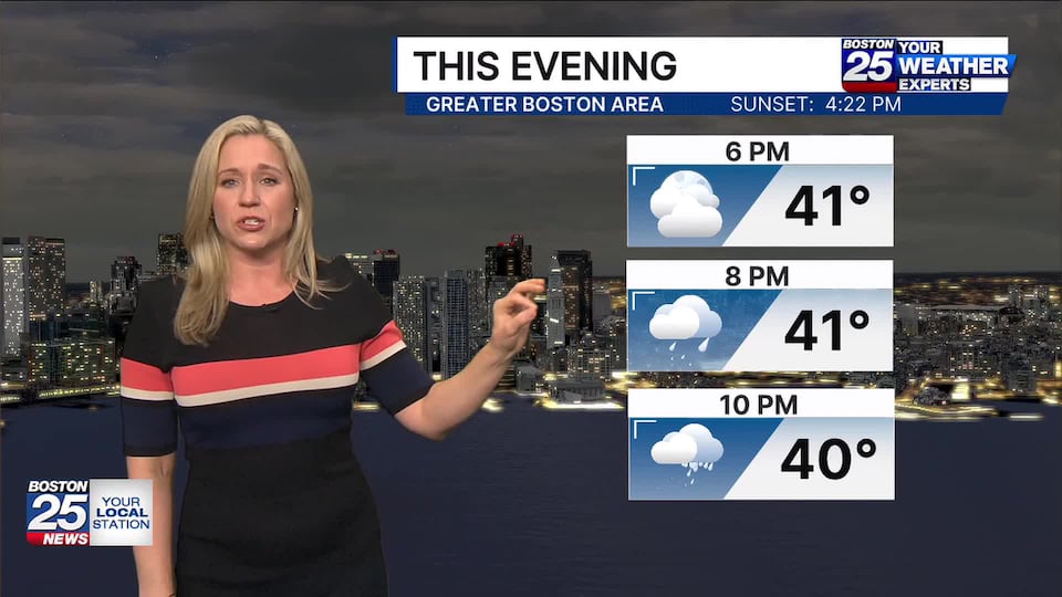 Boston 25 Saturday Evening Weather Forecast