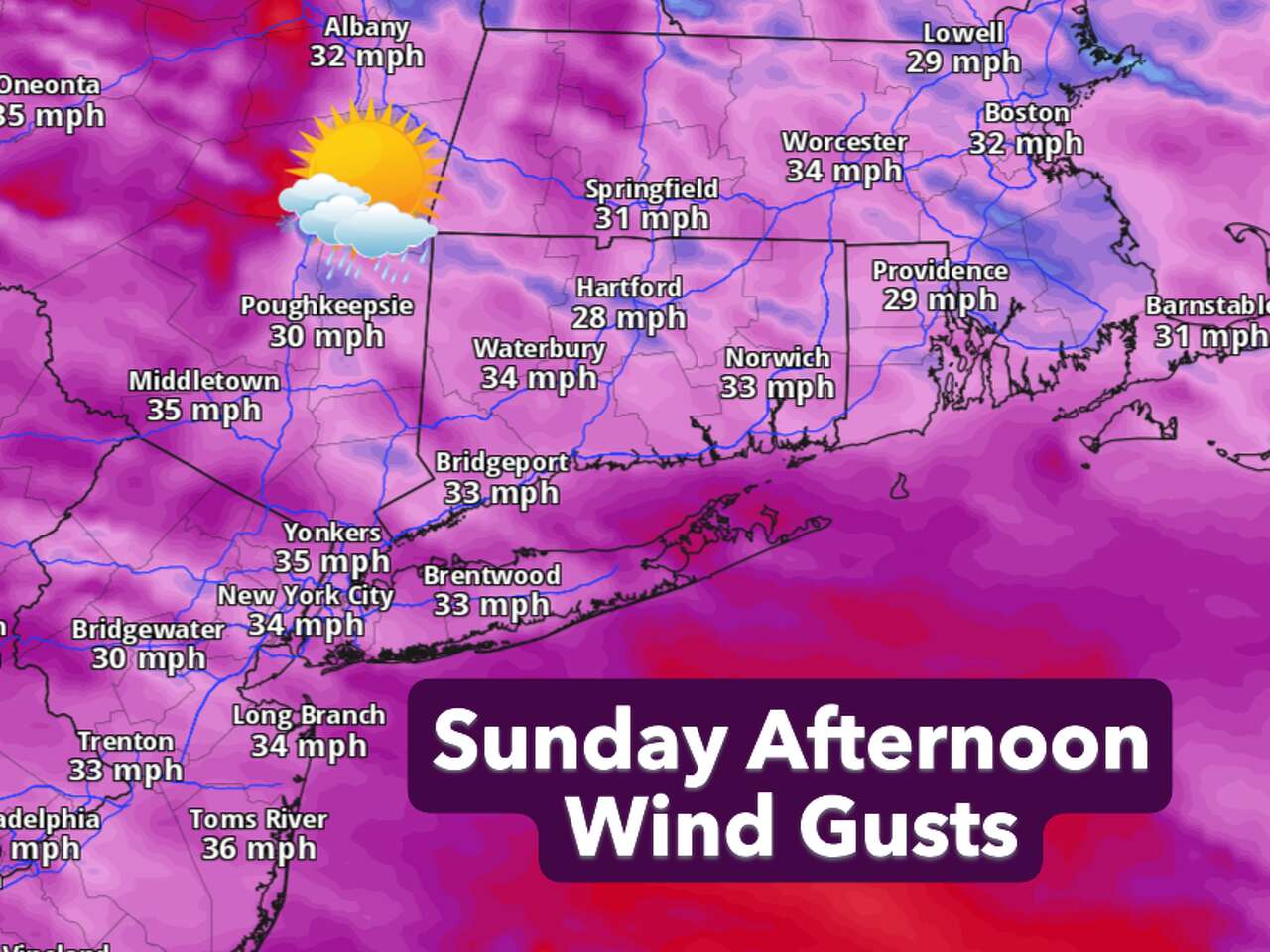 Chill in the air returns to CT late Sunday after a mild start