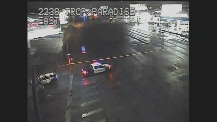 Car crashes into light pole after hit-and-run crash in central Las ...