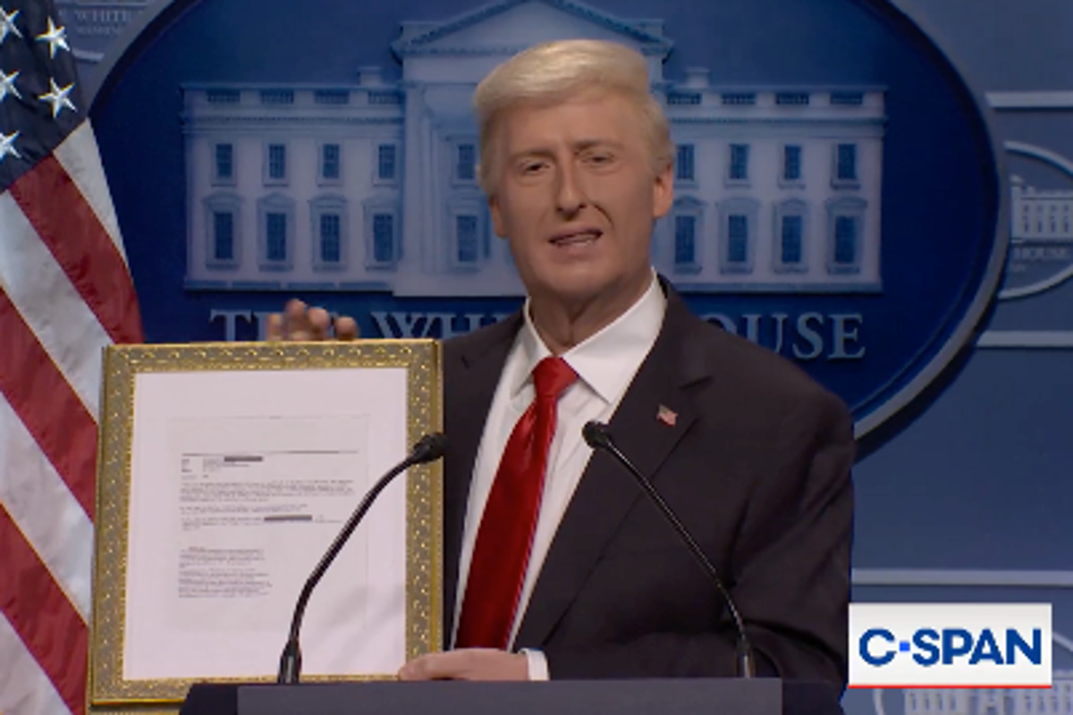 SNL’s Trump sells golden Epstein files for $800 in cold open sketch