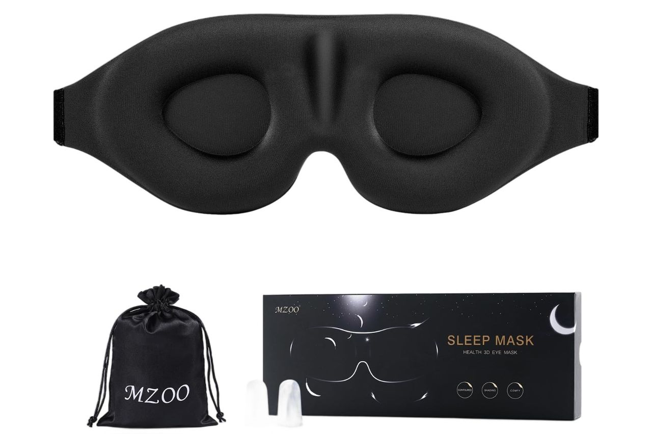 MZOO Luxury Sleep Eye Mask for Side Sleeper Men Women, Zero Eye Pressure 3D Sleeping Mask