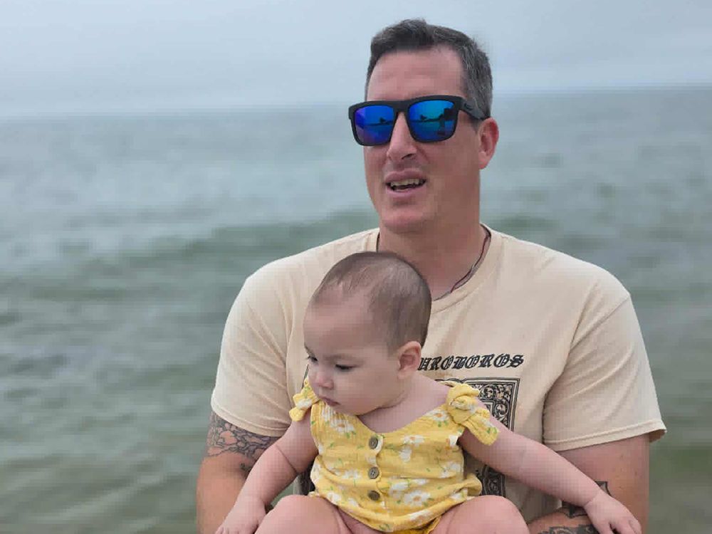  Timothy Rohan, holding his daughter Róisín, says being committed to involuntary drug treatment in Massachusetts saved his life from a fentanyl addiction. He says every state and province should have a similar program. Alberta is rolling out Canada’s first next year. PHOTO COURTESY TIMOTHY ROHAN