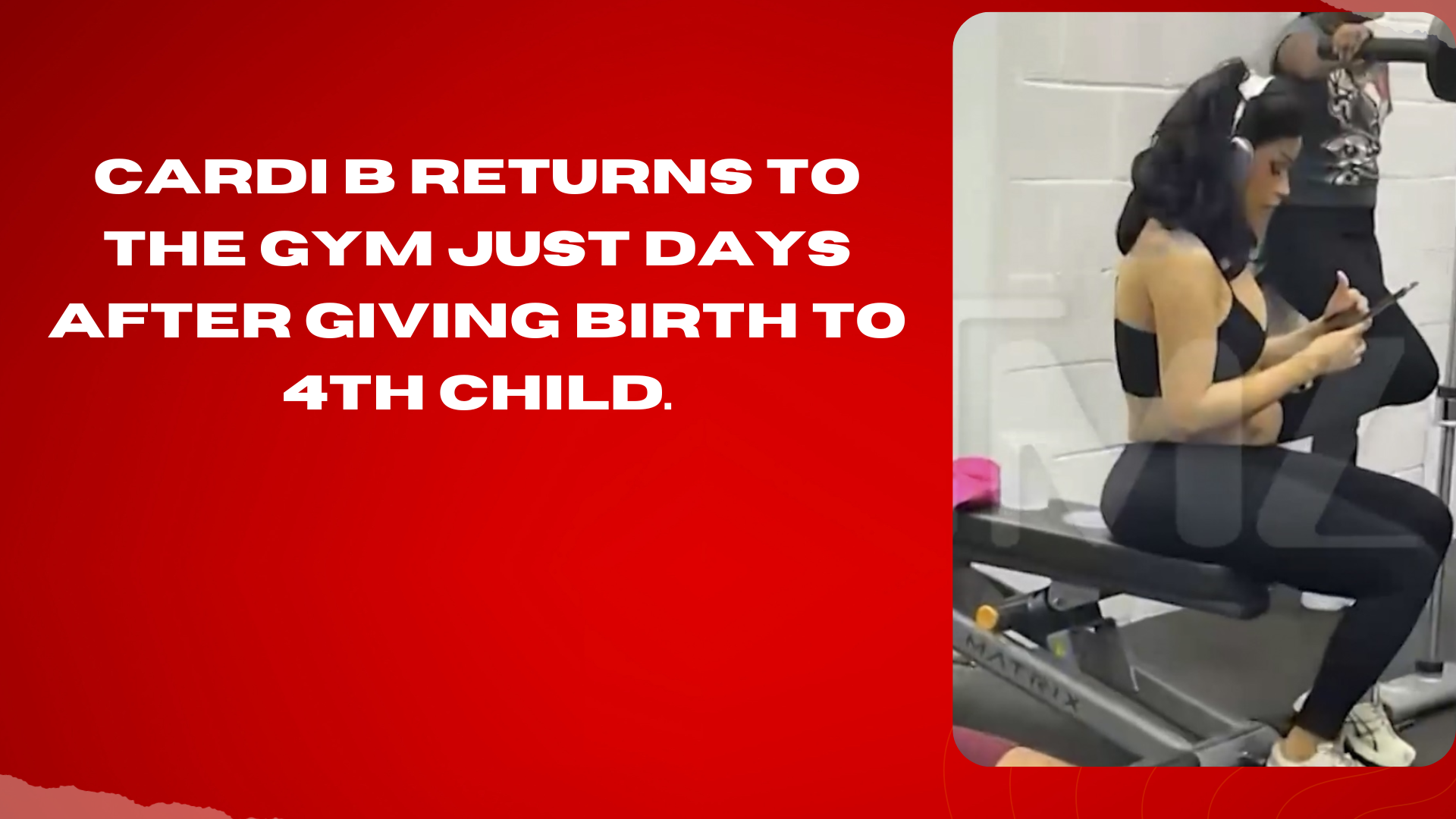 Cardi B Returns To The Gym Just Days After Giving Birth To 4th Child.