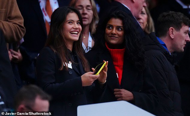 Emma Raducanu and Simone Ashley look scrummy as they cheer on England's ...