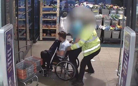 Davey Brown, 19, pretended to be a wheelchair user as he tried to steal beer - Kent Police