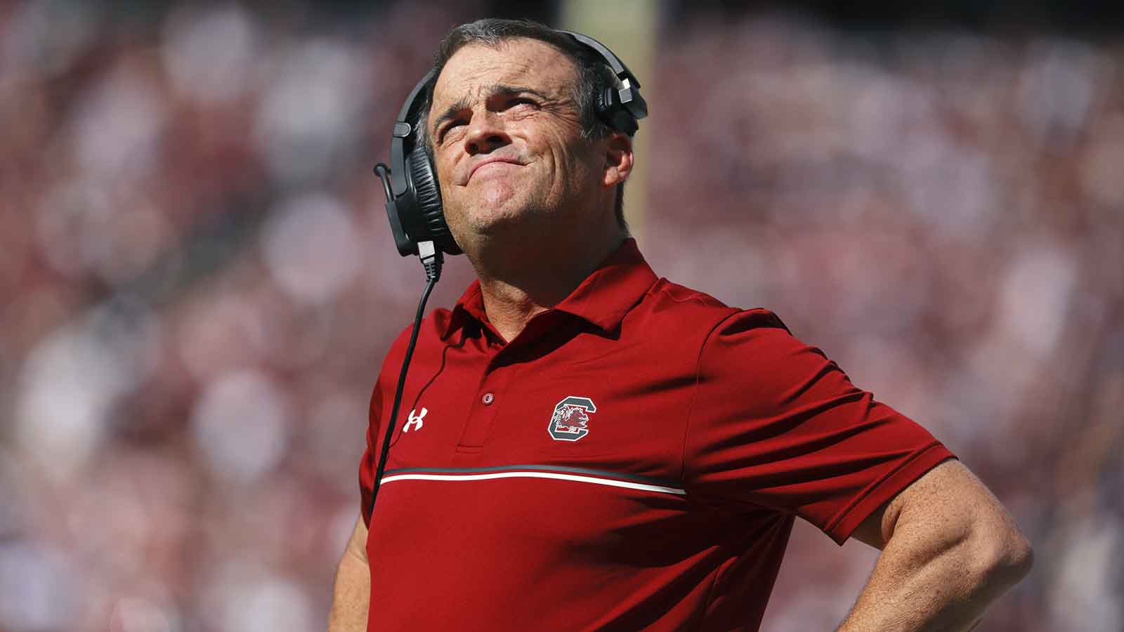 South Carolina’s Shane Beamer doesn’t want to think about the Texas A&M collapse either