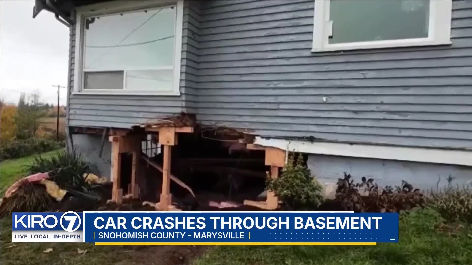 Driver faces possible DUI charges after car crashes into Marysville home