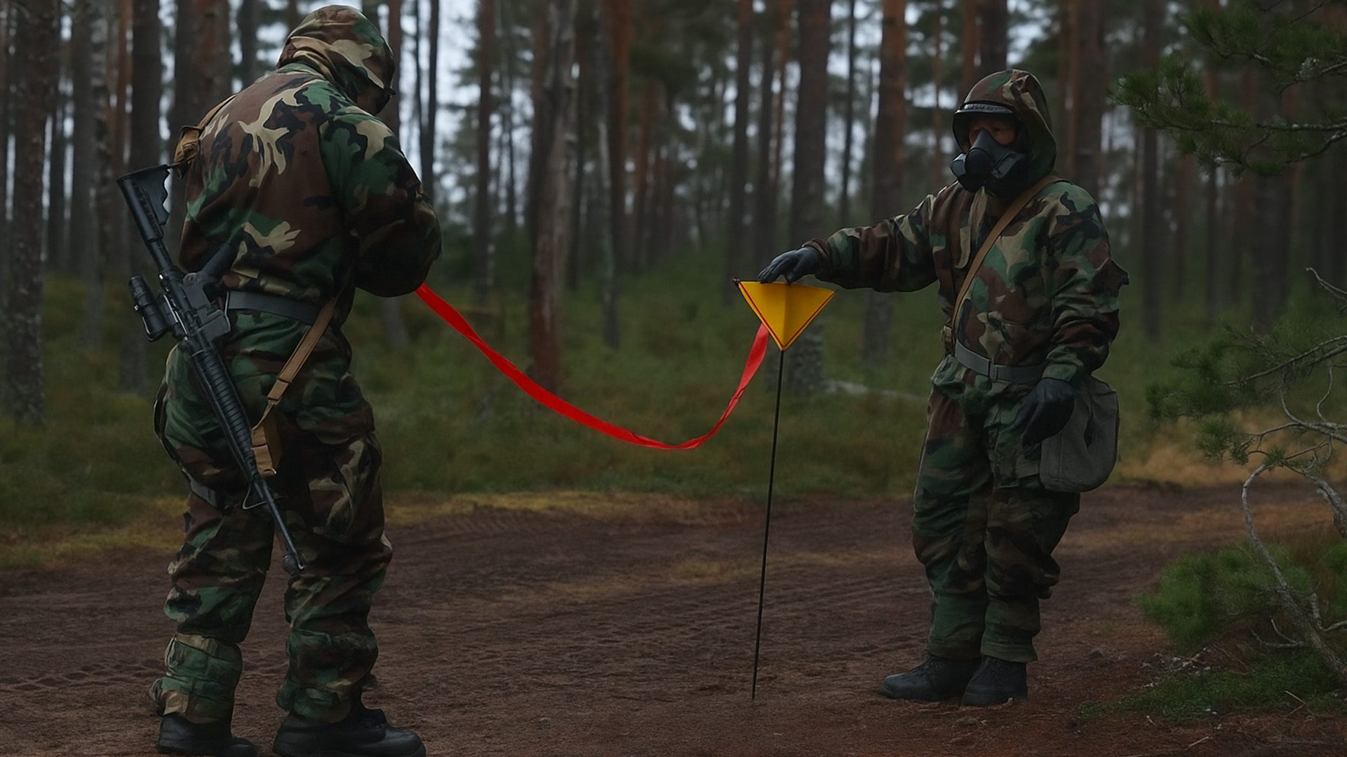 Mariniers en Matrozen Oefenen op Chemische Incidenten