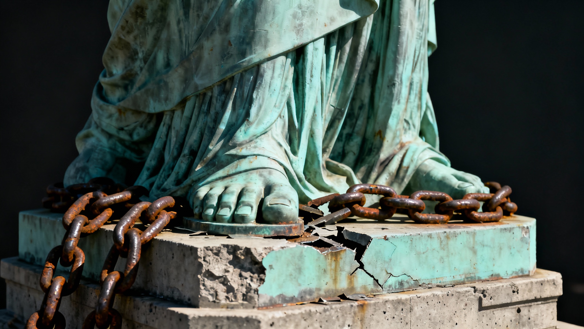 La Liberté éclairant le monde Ce détail essentiel aux pieds de la — free download